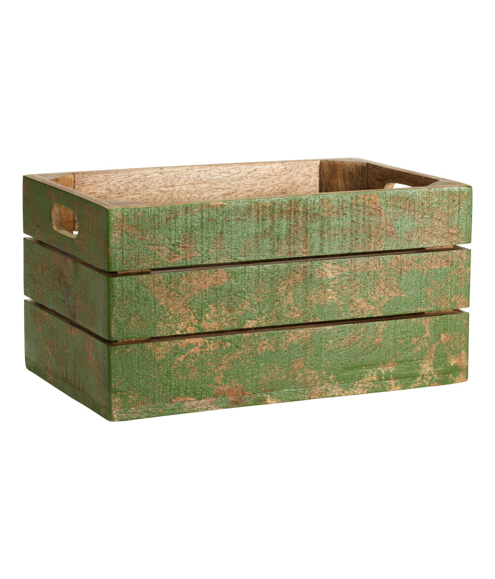 Wooden green box